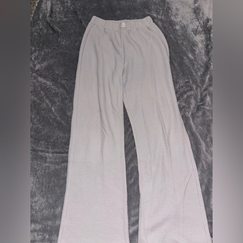 Elegant Wide Leg Cream Pants